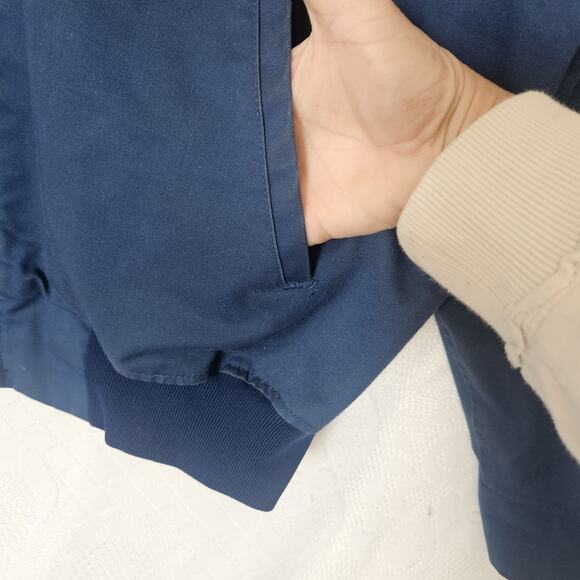 Reverside Flexbac 80s Canvas Pepsi 48" Long Bomber Jacket Workwear Streetwear - Picture 5 of 13